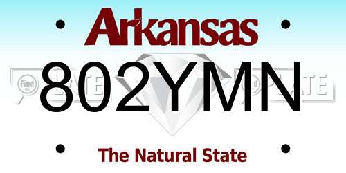 802YMN Arkansas License Plate