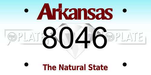 8046 Arkansas License Plate