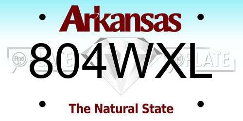 804WXL Arkansas License Plate
