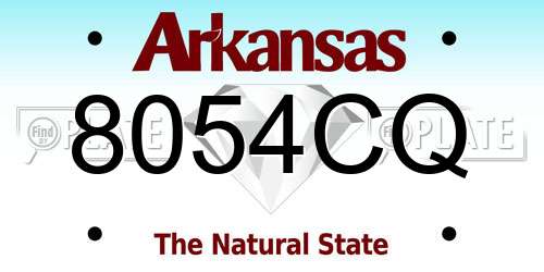 8054CQ Arkansas License Plate