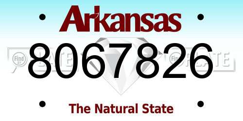 8067826 Arkansas License Plate