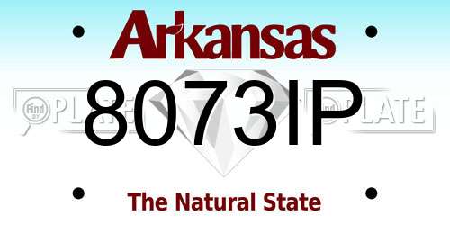 8073IP Arkansas License Plate