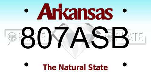 807ASB Arkansas License Plate