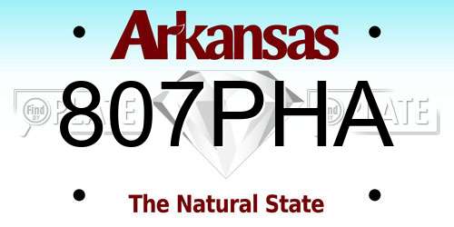 807PHA Arkansas License Plate