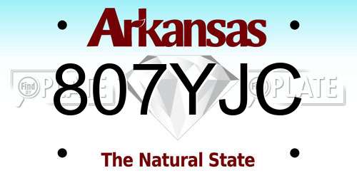 807YJC Arkansas License Plate