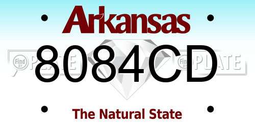 8084CD Arkansas License Plate