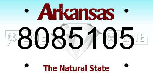 8085105 Arkansas License Plate