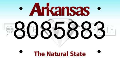 8085883 Arkansas License Plate