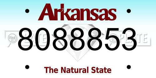 8088853 Arkansas License Plate