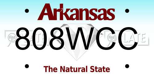 808WCC Arkansas License Plate