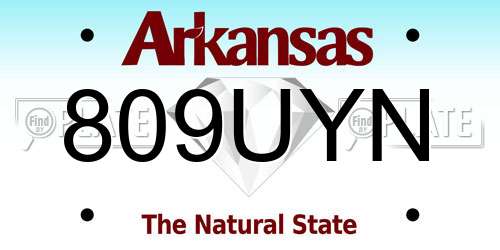 809UYN Arkansas License Plate