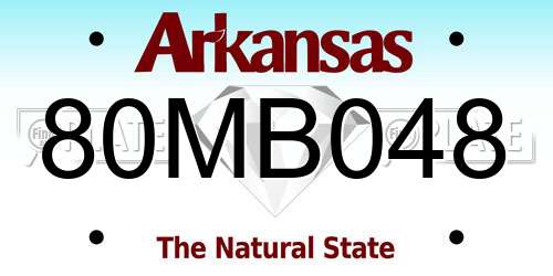 80MB048 Arkansas License Plate