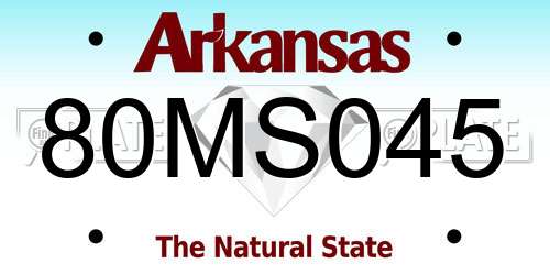 80MS045 Arkansas License Plate