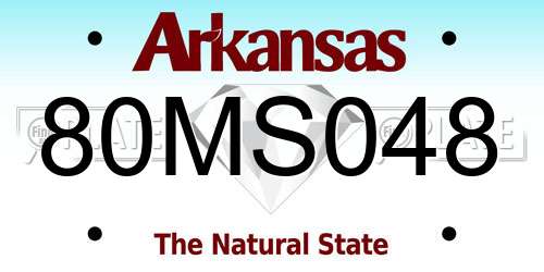80MS048 Arkansas License Plate