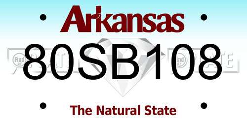 80SB108 Arkansas License Plate