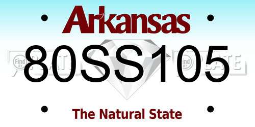 80SS105 Arkansas License Plate