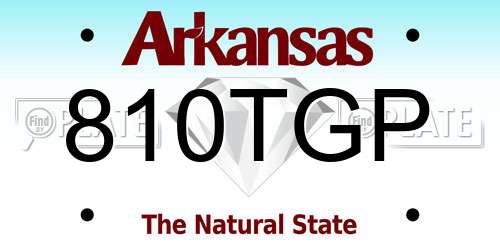 810TGP Arkansas License Plate