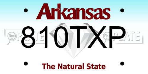 810TXP Arkansas License Plate