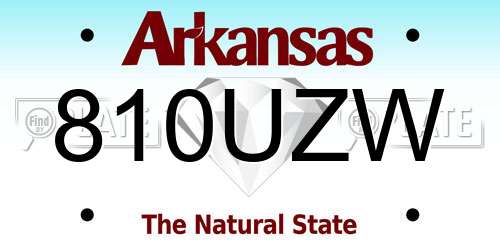 810UZW Arkansas License Plate