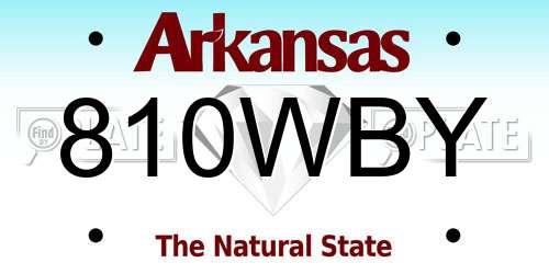 810WBY Arkansas License Plate