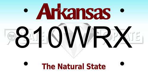 810WRX Arkansas License Plate