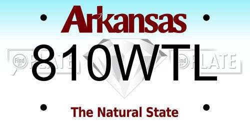 810WTL Arkansas License Plate