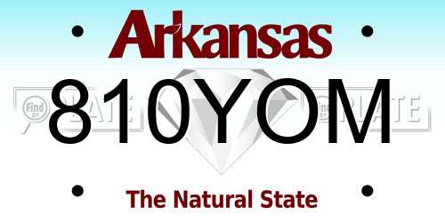810YOM Arkansas License Plate