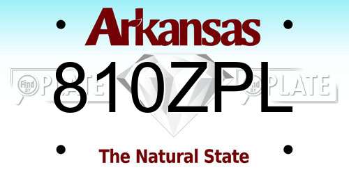 810ZPL Arkansas License Plate