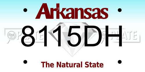 8115DH Arkansas License Plate