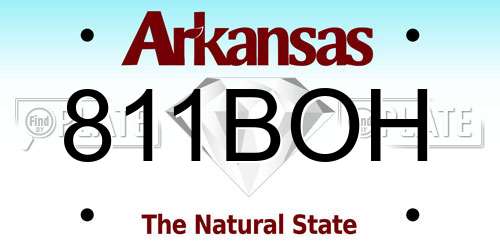 811BOH Arkansas License Plate