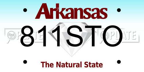 811STO Arkansas License Plate