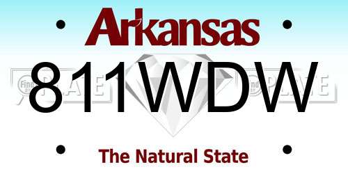 811WDW Arkansas License Plate