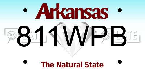 811WPB Arkansas License Plate