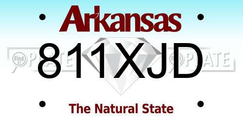 811XJD Arkansas License Plate