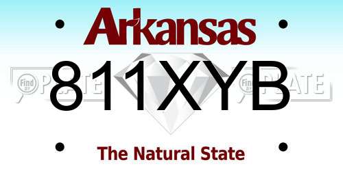 811XYB Arkansas License Plate
