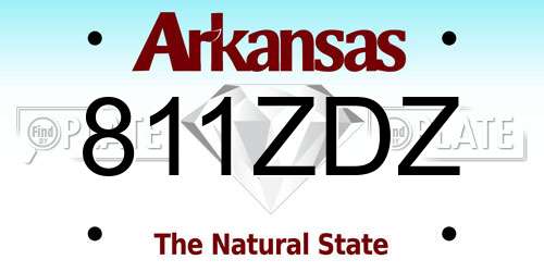 811ZDZ Arkansas License Plate
