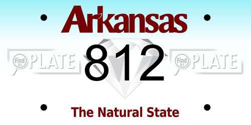 812 Arkansas License Plate