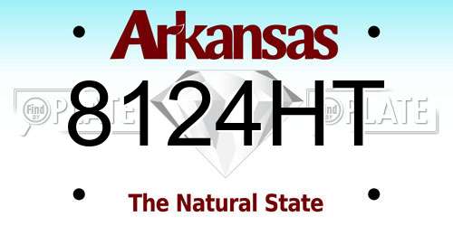 8124HT Arkansas License Plate