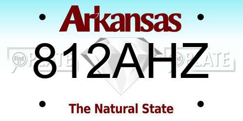 812AHZ Arkansas License Plate