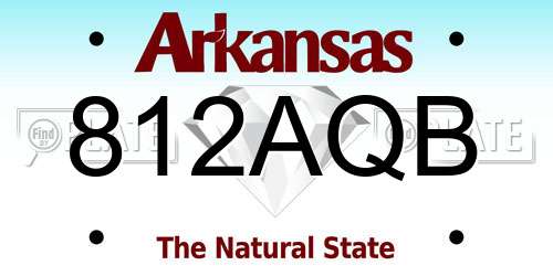 812AQB Arkansas License Plate