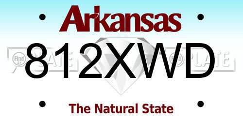 812XWD Arkansas License Plate