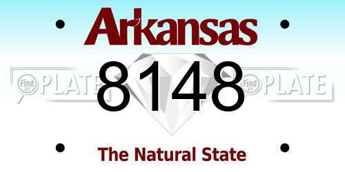 8148 Arkansas License Plate