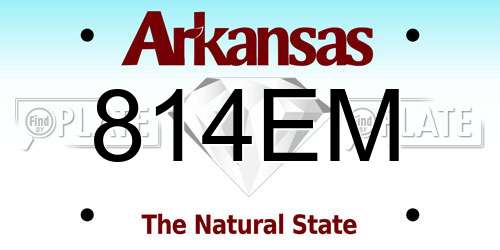 814EM Arkansas License Plate