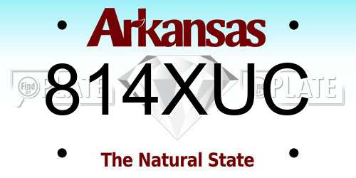 814XUC Arkansas License Plate