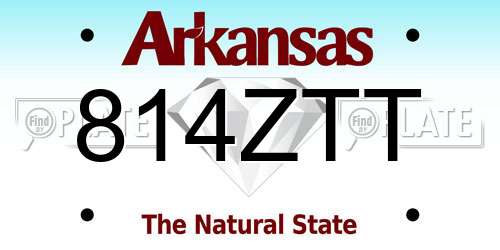 814ZTT Arkansas License Plate