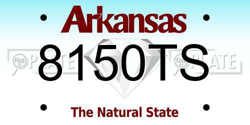 8150TS Arkansas License Plate