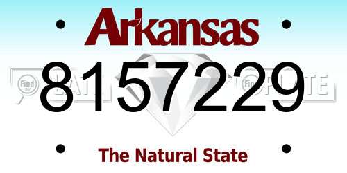8157229 Arkansas License Plate