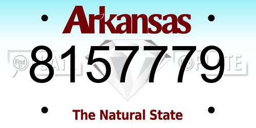 8157779 Arkansas License Plate