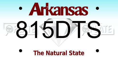 815DTS Arkansas License Plate