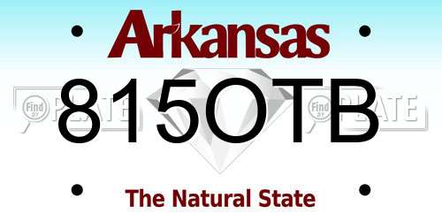 815OTB Arkansas License Plate